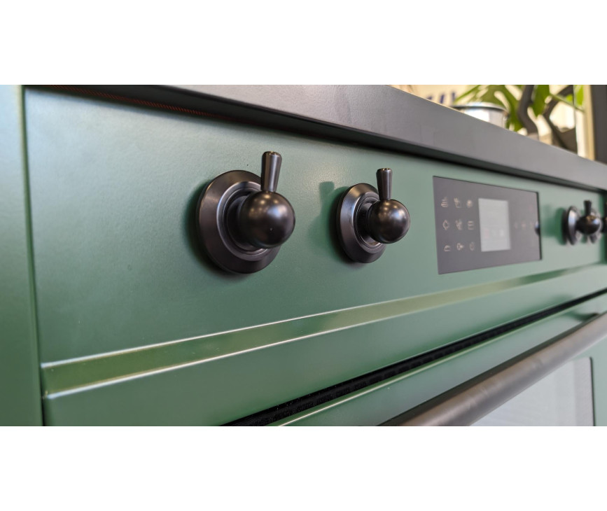 Elementi di Cucina IC9034-PG-MZ-B inductie fornuis met afzuiging - groen - klassiek