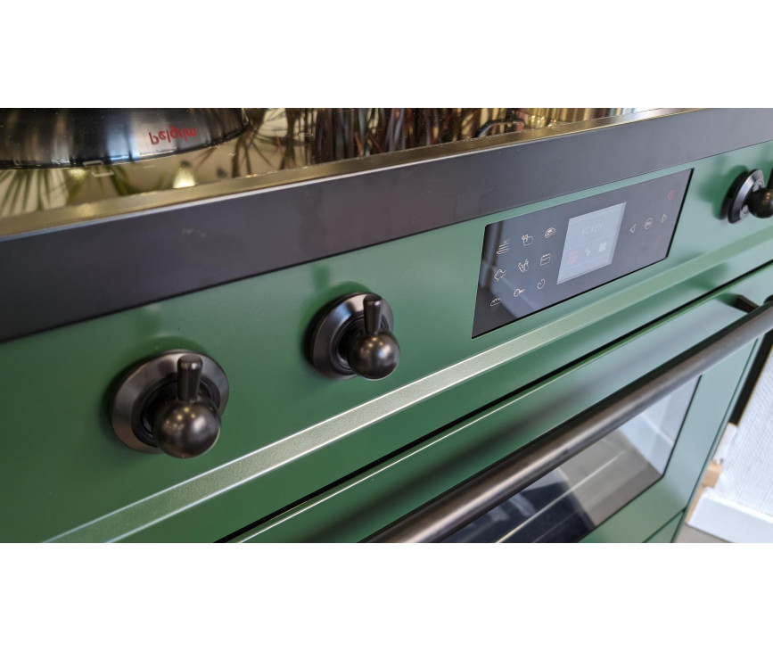 Elementi di Cucina IC9034-PG-MZ-B inductie fornuis met afzuiging - groen - klassiek