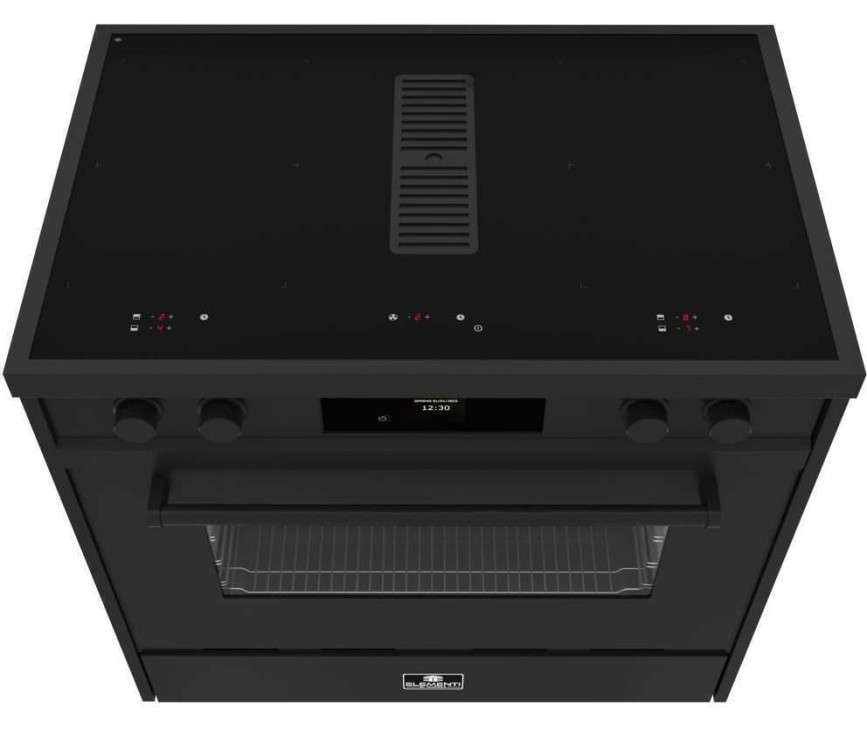 Elementi di Cucina IM9034-MZ-B inductie fornuis met afzuiging - mat zwart