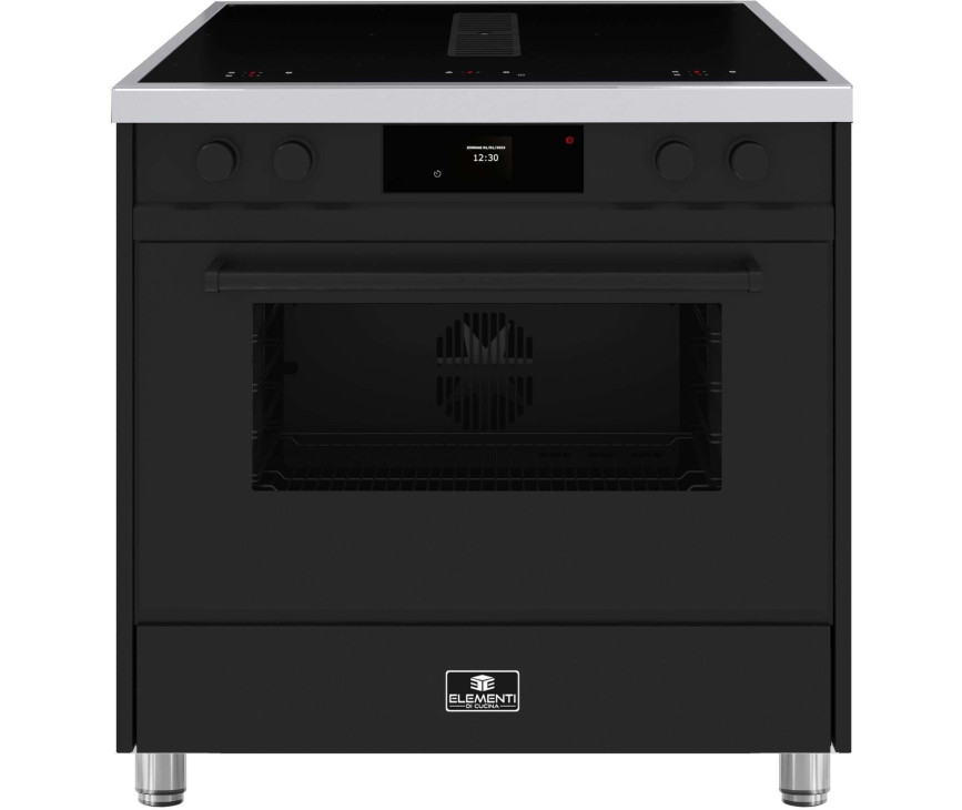 Elementi di Cucina IM9034-MZ-IX-B inductie fornuis met afzuiging - mat zwart