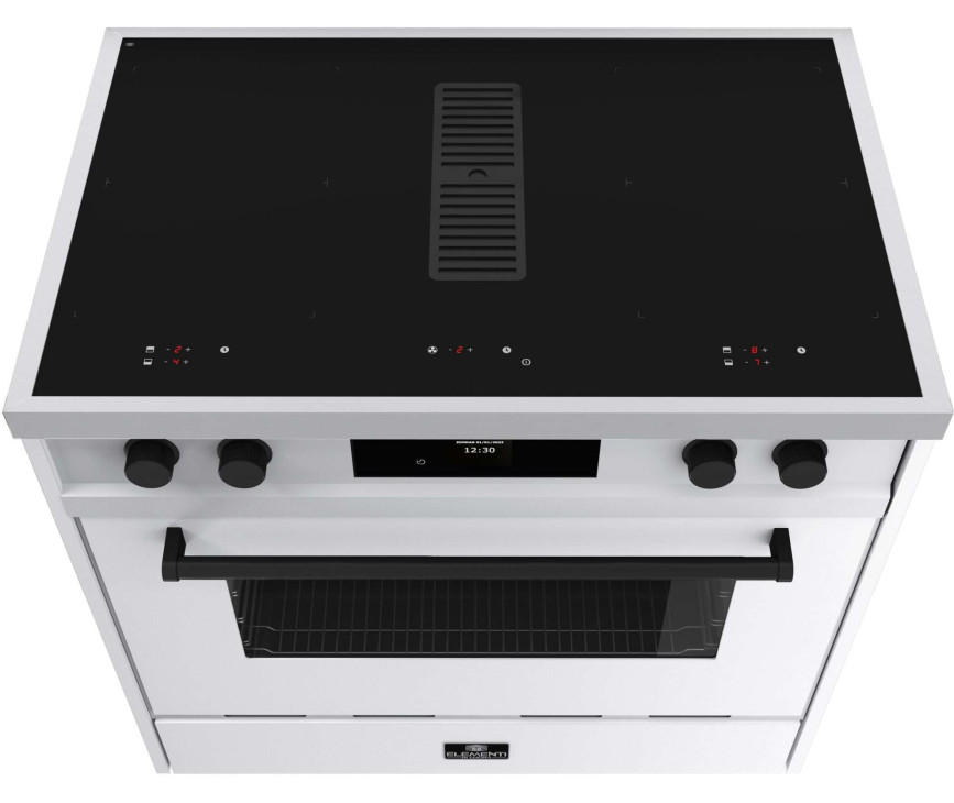 Elementi di Cucina IM9034-WT-IX-B inductie fornuis met afzuiging - wit