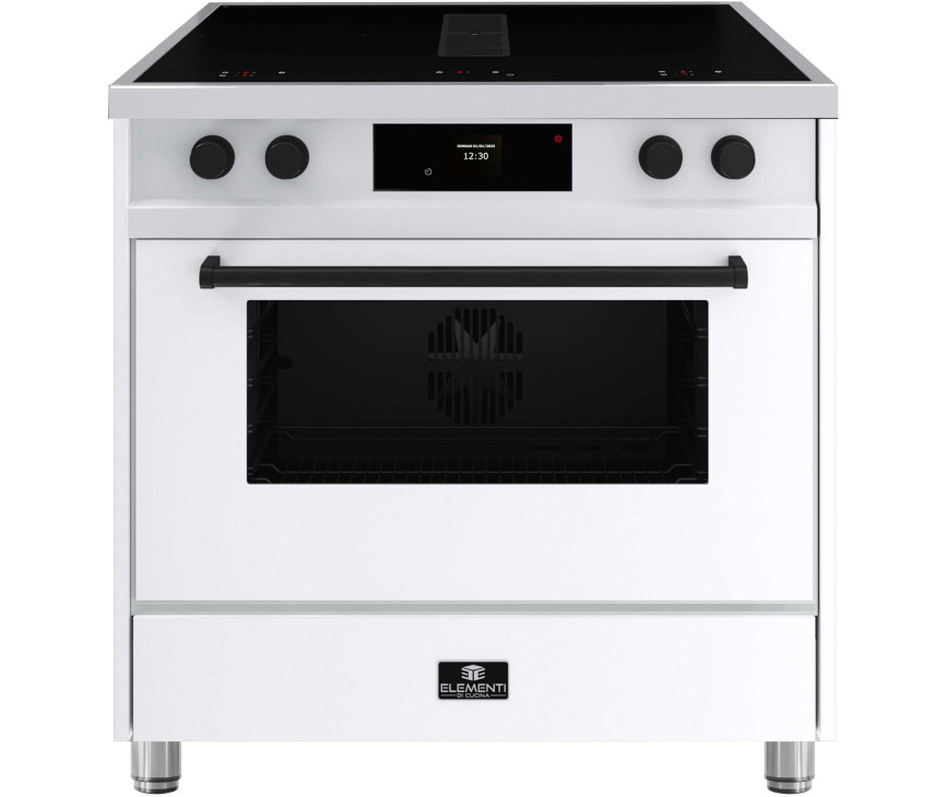 Elementi di Cucina IM9034-WT-IX-B inductie fornuis met afzuiging - wit