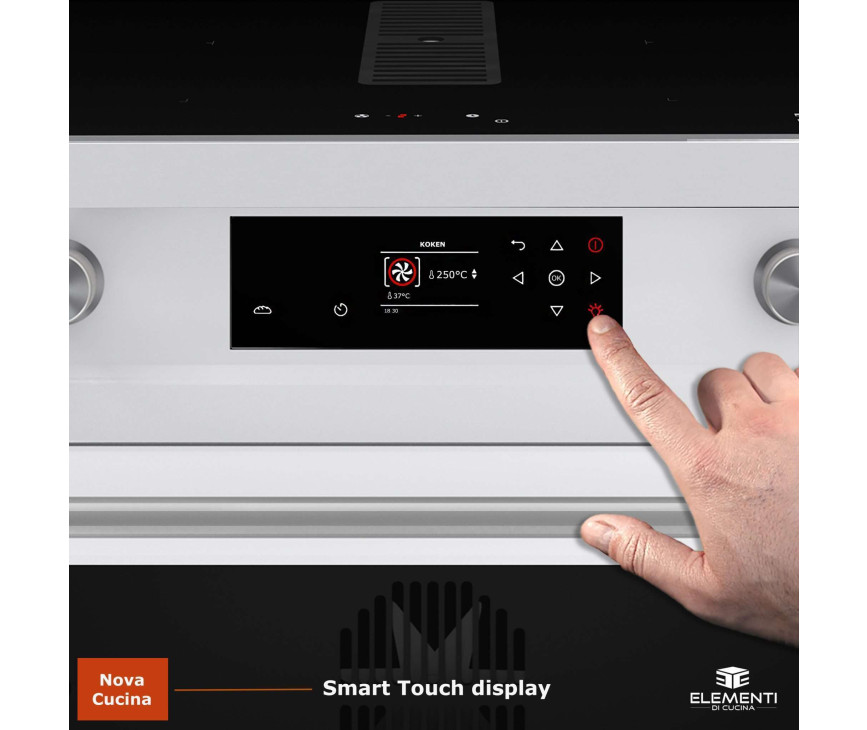 Elementi di Cucina IM9034-WT-IX-S inductie fornuis met afzuiging - wit