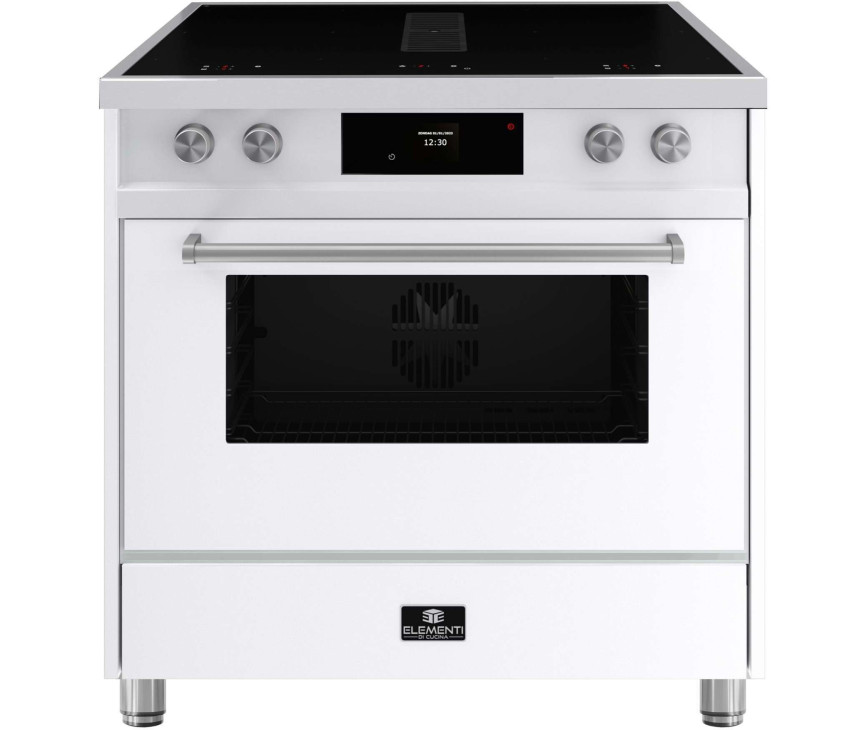 Elementi di Cucina IM9034-WT-IX-S inductie fornuis met afzuiging - wit