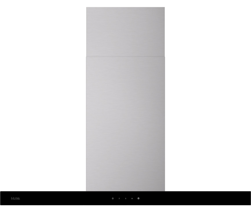 Etna AB791RVS wand afzuigkap - blokline - 90 cm. - rvs