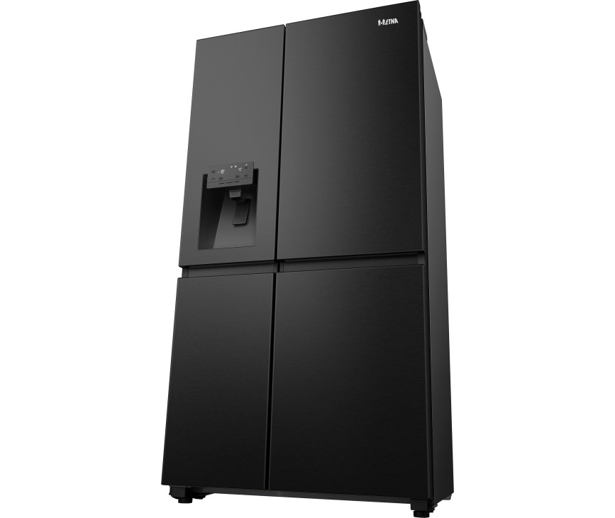Etna AKV879IZWA vrijstaande side-by-side koelkast - blacksteel