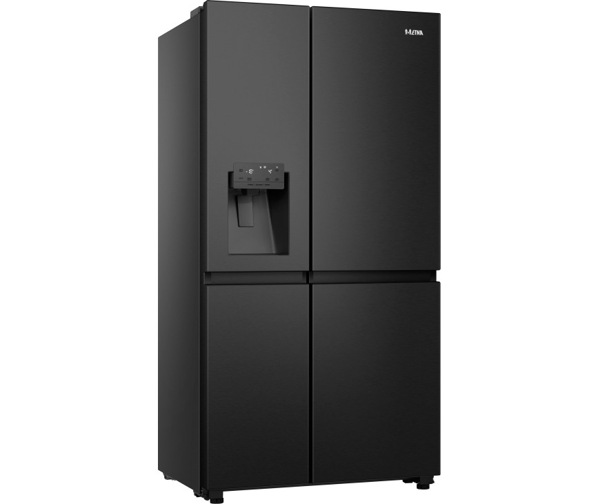 Etna AKV879IZWA vrijstaande side-by-side koelkast - blacksteel