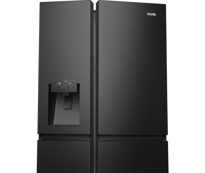 Etna AKV879IZWA vrijstaande side-by-side koelkast - blacksteel