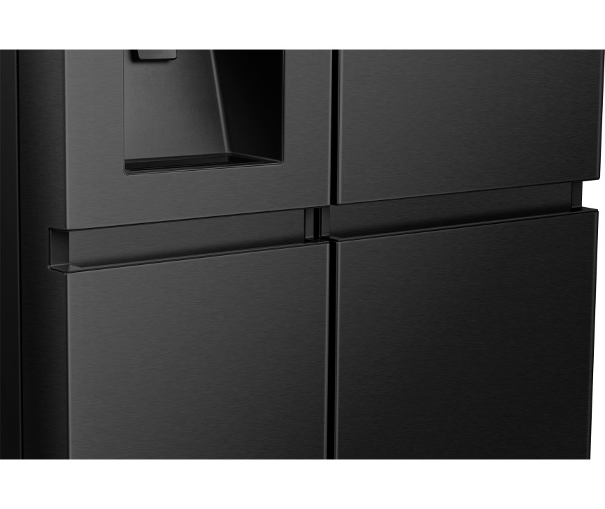 Etna AKV879IZWA vrijstaande side-by-side koelkast - blacksteel