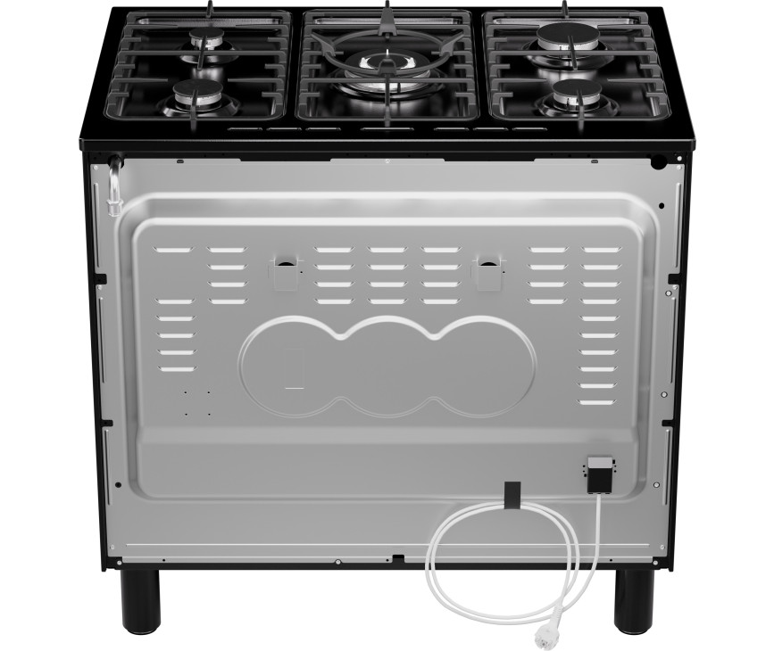 Etna FG190ZWA gas fornuis zwart - 90 cm. breed