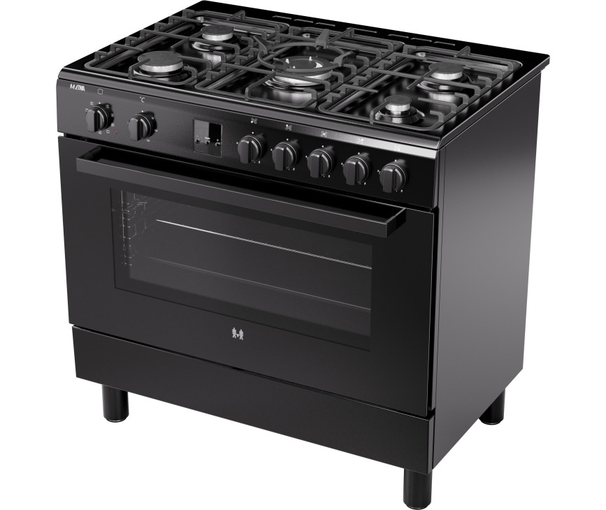 Etna FG190ZWA gas fornuis zwart - 90 cm. breed