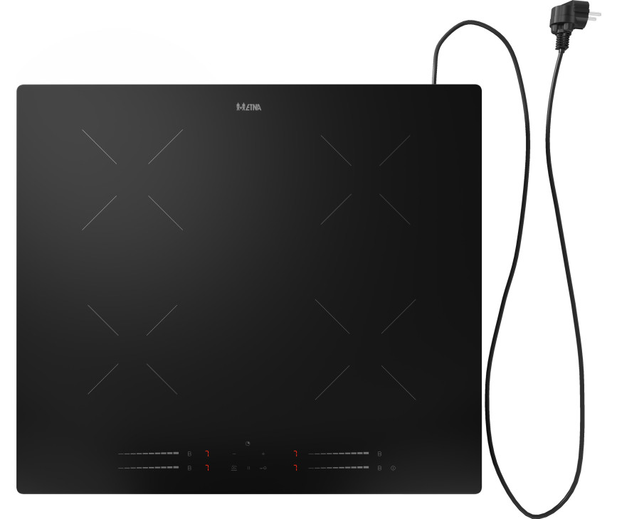 Etna KIV364ZWA vrijstaande inductie kookplaat - 230 Volt - 1 fase - blacksteel