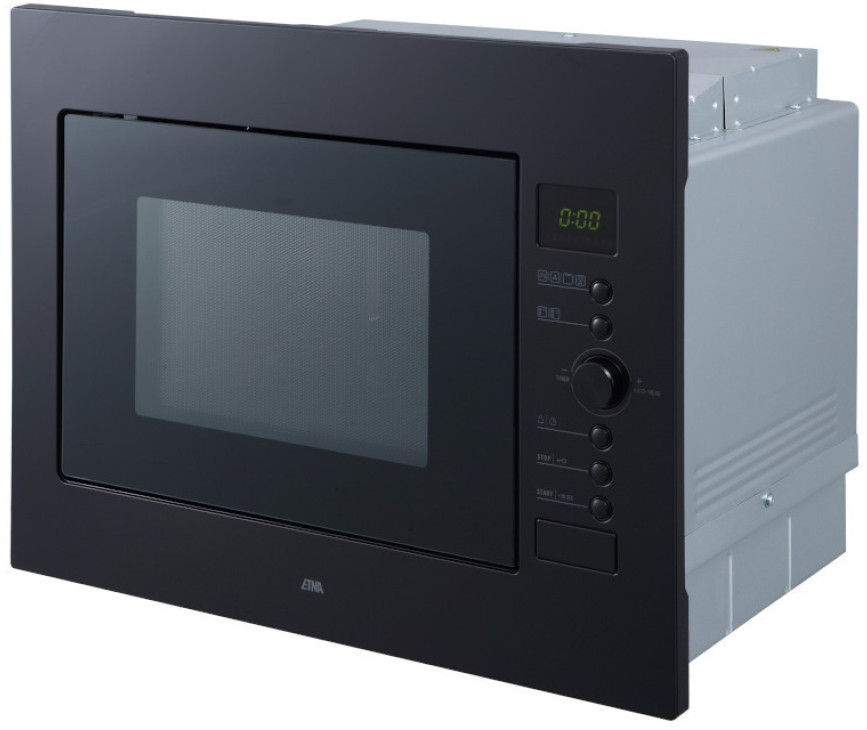 Etna CM232ZT inbouw combi-magnetron - zwart - nis 45 cm.