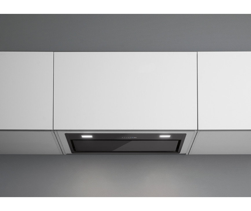 Falmec MURAN70BL inbouw afzuigkap - zwart glas - 70 cm breed
