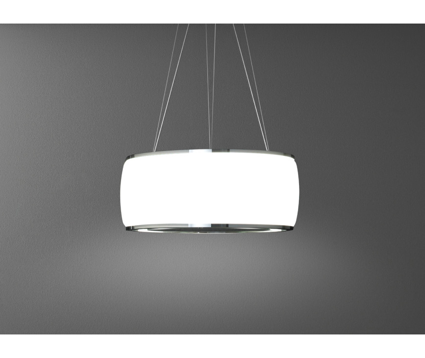 Falmec SOFFIO58W eiland afzuigkap - wit glas - 85 cm breed