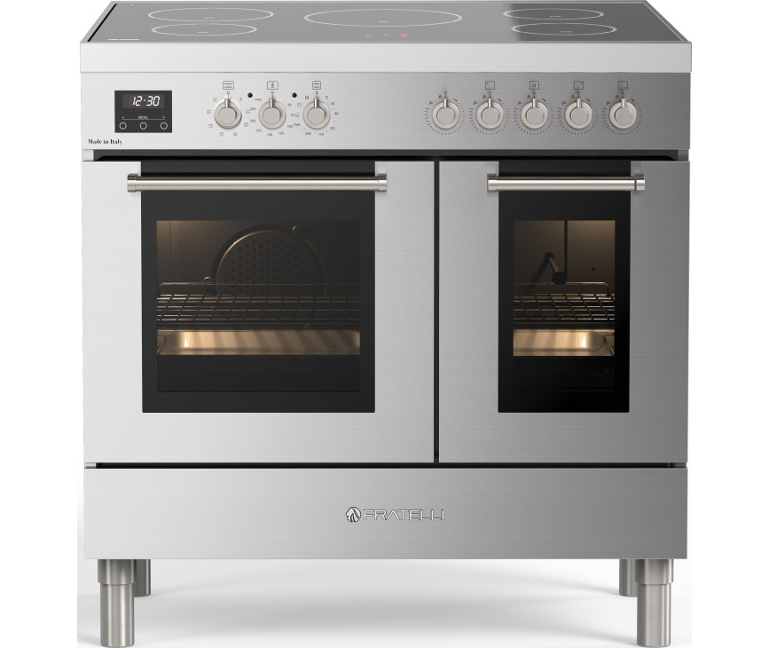 Fratelli MI2920I5FEMIXCR inductie fornuis - roestvrijstaal - dubbele oven