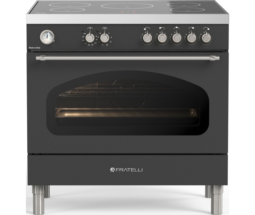 Fratelli VE2960I5FEMANCR inductie fornuis - antraciet - klassiek design