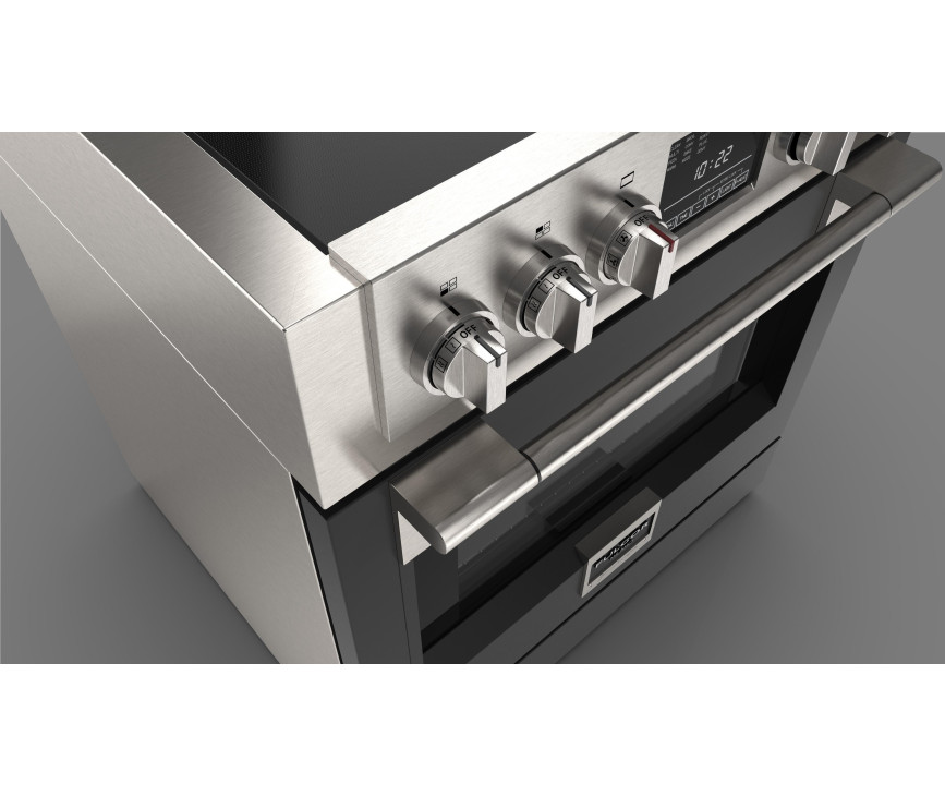 Fulgor Milano FSRC 3004 P MI ED 2F MBK fornuis inductie - zwart - 76,2 cm. breed