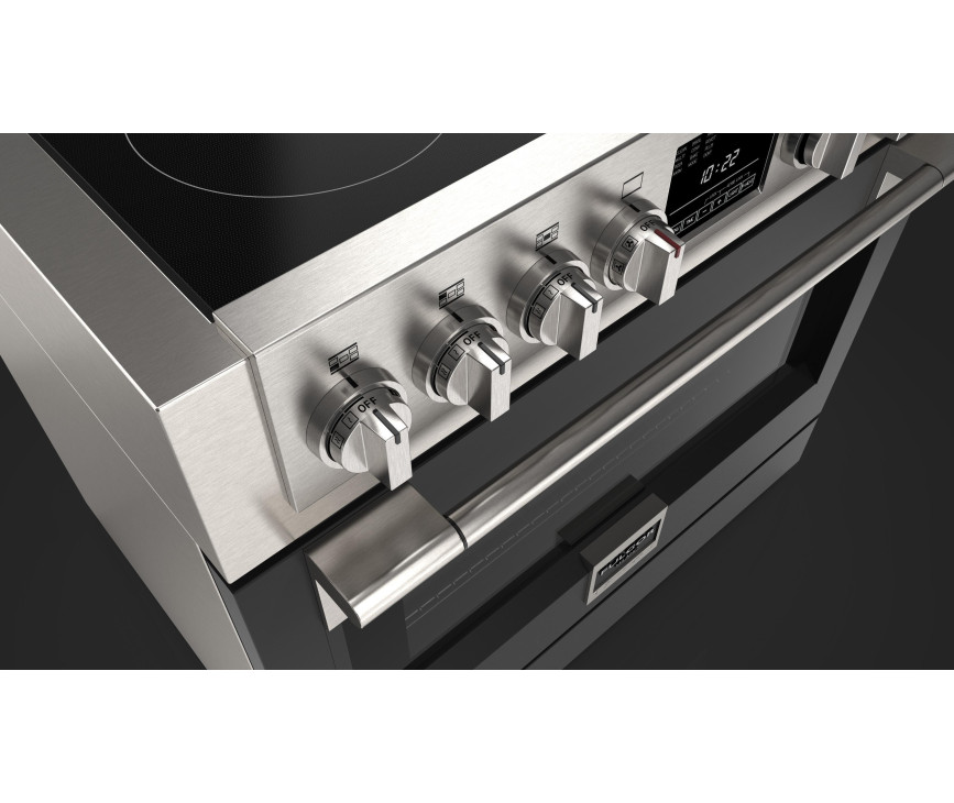 Fulgor Milano FSRC 3605 P MI ED 2F MBK inductie fornuis - zwart - 91,6 cm. breed