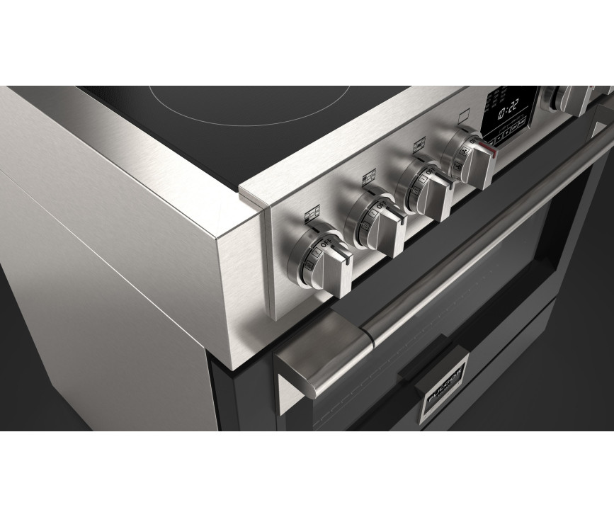 Fulgor Milano FSRC 3605 P MI ED 2F MBK inductie fornuis - zwart - 91,6 cm. breed