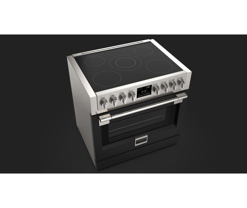Fulgor Milano FSRC 3605 P MI ED 2F MBK inductie fornuis - zwart - 91,6 cm. breed