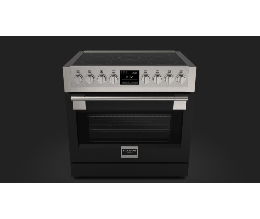 Fulgor Milano FSRC 3605 P MI ED 2F MBK inductie fornuis - zwart - 91,6 cm. breed