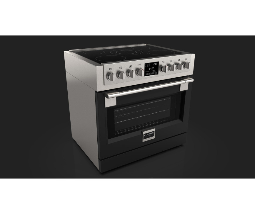 Fulgor Milano FSRC 3605 P MI ED 2F MBK inductie fornuis - zwart - 91,6 cm. breed