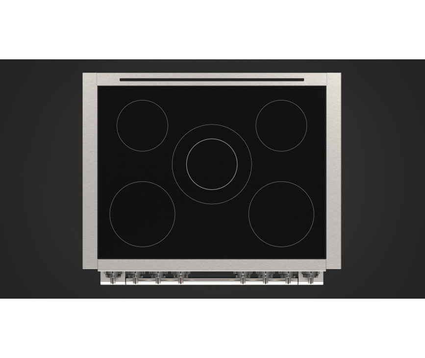 Fulgor Milano FSRC 3605 P MI ED 2F MBK inductie fornuis - zwart - 91,6 cm. breed