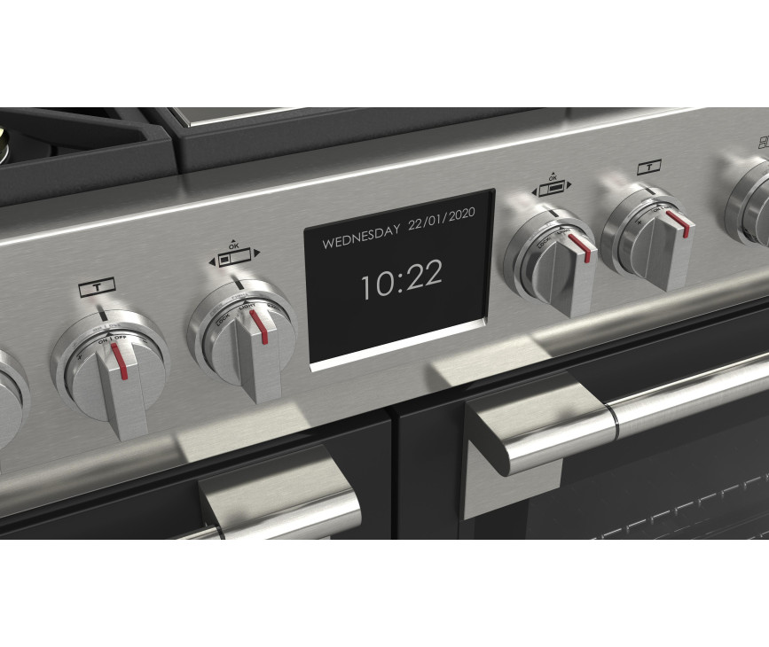 Fulgor Milano FSRC 4807 2P MK 2F MBK gas fornuis - 121,6 cm. breed - zwart