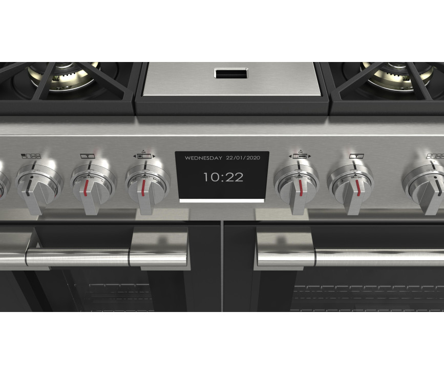 Fulgor Milano FSRC 4807 2P MK 2F MBK gas fornuis - 121,6 cm. breed - zwart