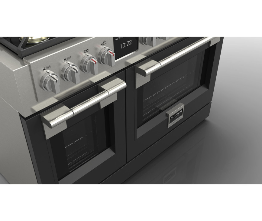 Fulgor Milano FSRC 4807 2P MK 2F MBK gas fornuis - 121,6 cm. breed - zwart