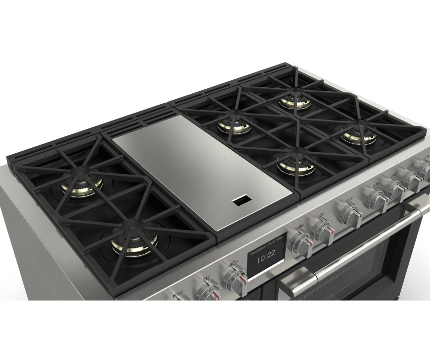 Fulgor Milano FSRC 4807 2P MK 2F MBK gas fornuis - 121,6 cm. breed - zwart