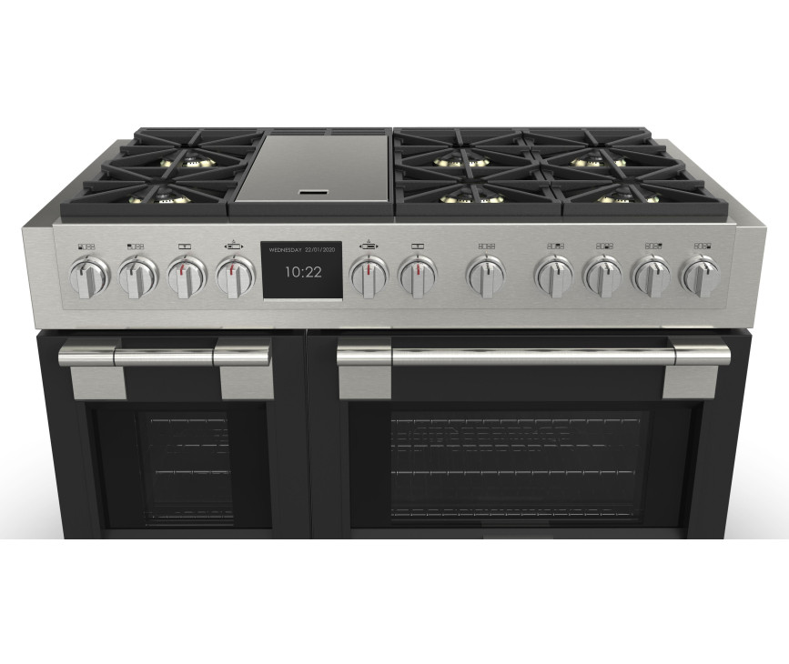 Fulgor Milano FSRC 4807 2P MK 2F MBK gas fornuis - 121,6 cm. breed - zwart