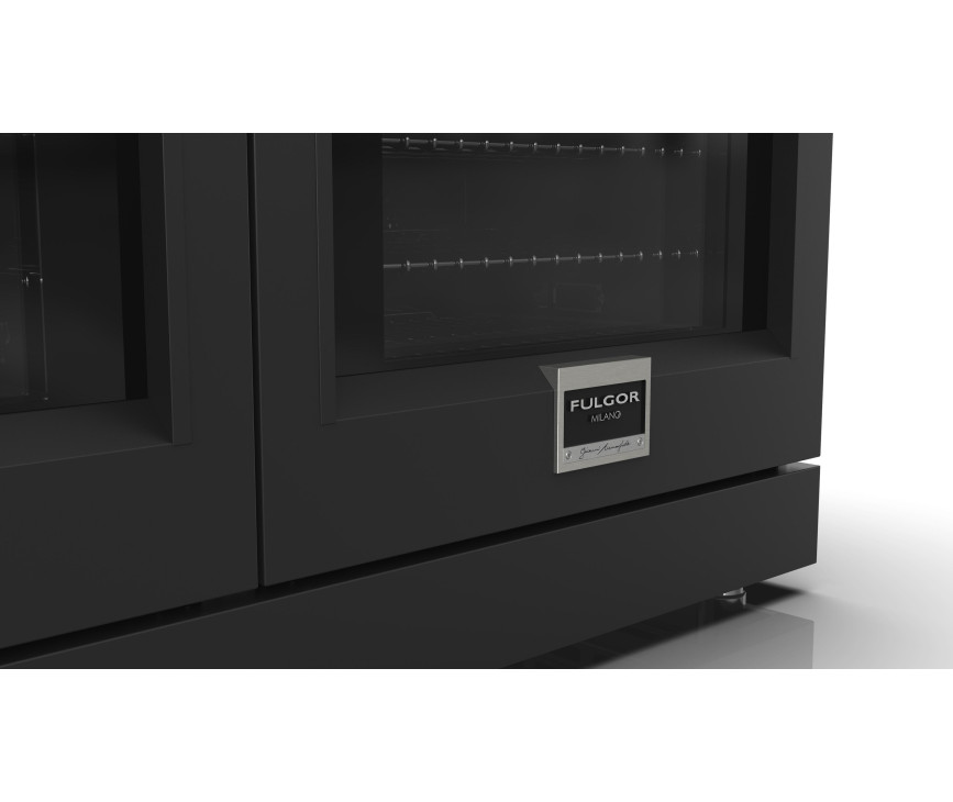 Fulgor Milano FSRC 4807 2P MK 2F MBK gas fornuis - 121,6 cm. breed - zwart