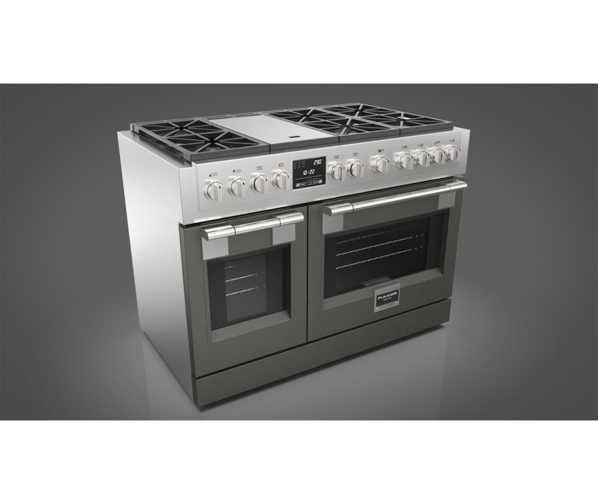 Fulgor Milano FSRC 4807 2P MK 2F X gas fornuis - 121,6 cm. breed - rvs