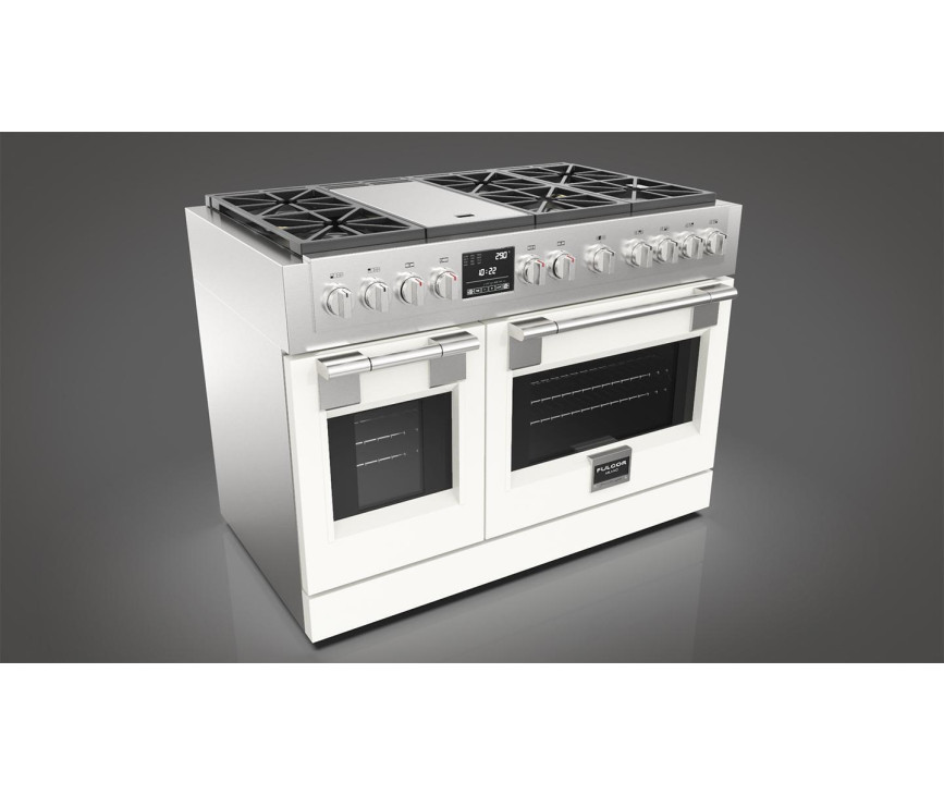 Fulgor Milano FSRC 4807 2P MK 2F X gas fornuis - 121,6 cm. breed - rvs