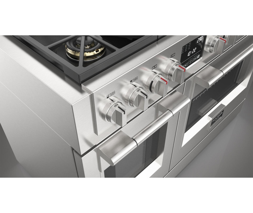 Fulgor Milano FSRC 4807 2P MK 2F X gas fornuis - 121,6 cm. breed - rvs