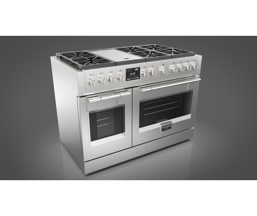 Fulgor Milano FSRC 4807 2P MK 2F X gas fornuis - 121,6 cm. breed - rvs