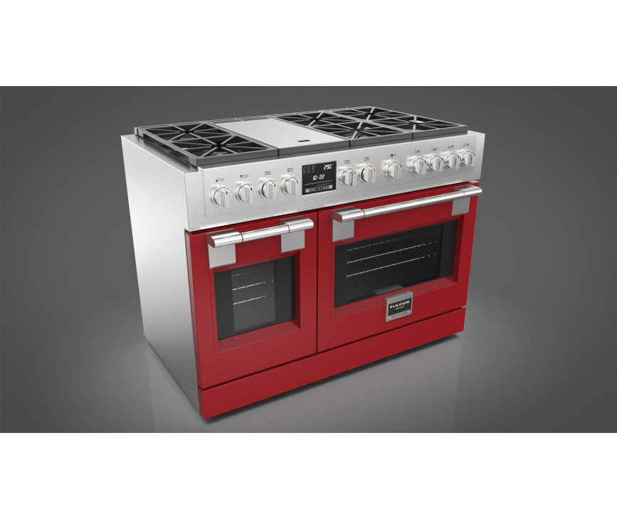 Fulgor Milano FSRC 4807 2P MK 2F X gas fornuis - 121,6 cm. breed - rvs