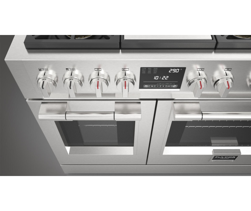 Fulgor Milano FSRC 4807 2P MK 2F X gas fornuis - 121,6 cm. breed - rvs