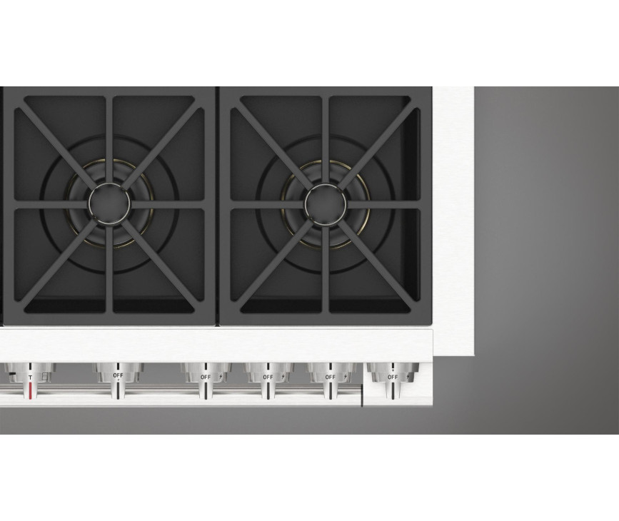 Fulgor Milano FSRC 4807 2P MK 2F X gas fornuis - 121,6 cm. breed - rvs