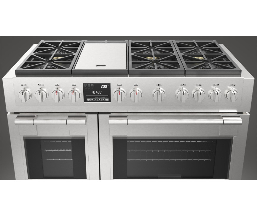 Fulgor Milano FSRC 4807 2P MK 2F X gas fornuis - 121,6 cm. breed - rvs