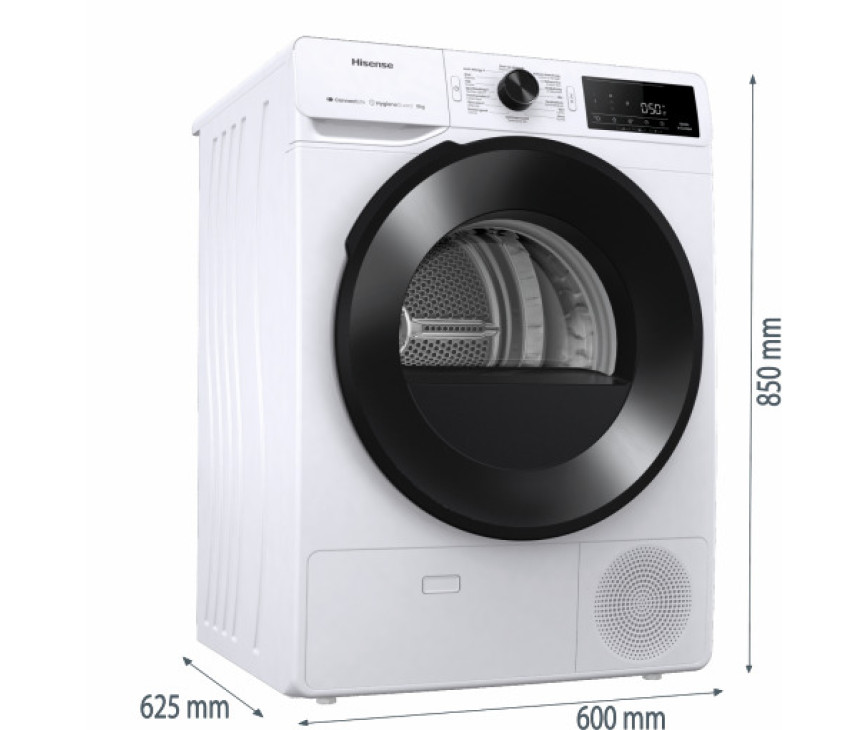 Hisense DH3V800UW/BLX warmtepomp droger - wit