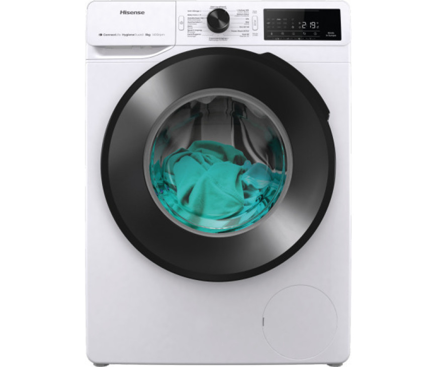 Hisense WF3V843BW/BLX wasmachine met energieklasse A en wifi