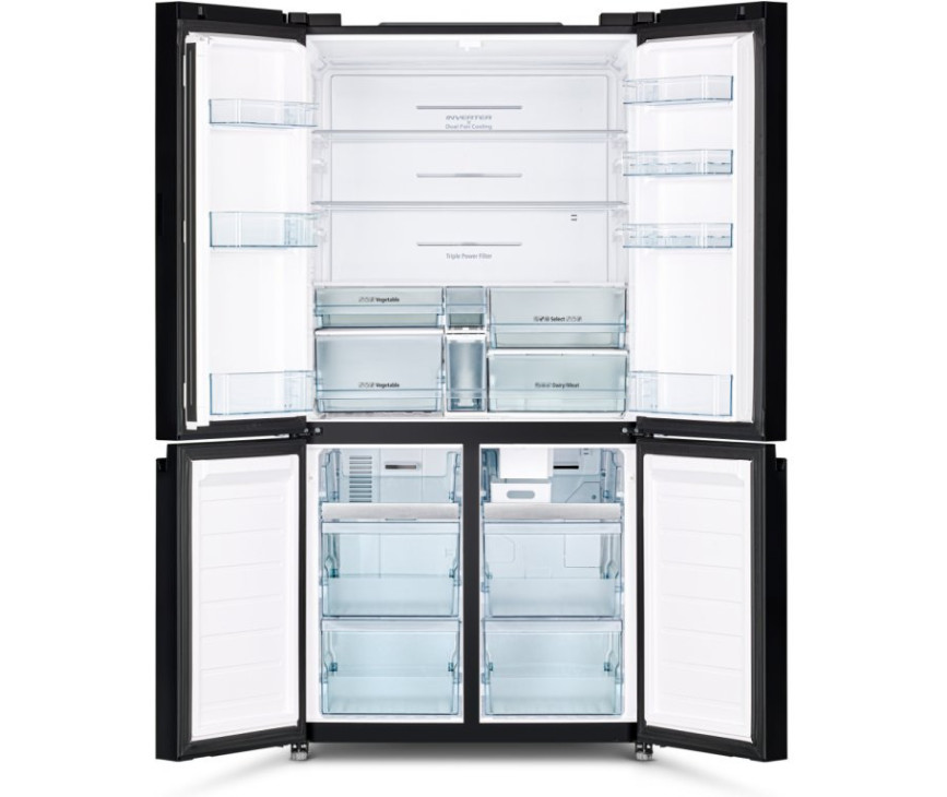 Hitachi R-WB640PRU1 side-by-side koelkast - zwart glas