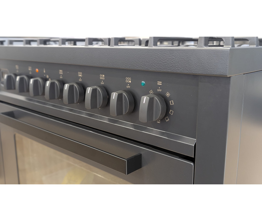 Ilve L096WSCM3/MGD gas fornuis - mat zwart - met opberglade