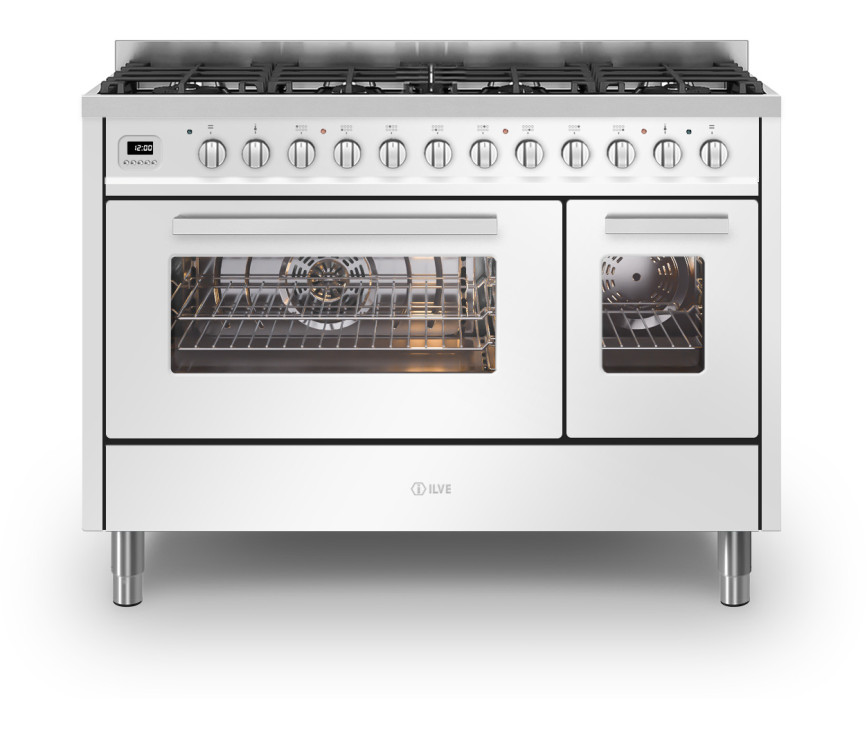 Ilve L128WMP/WH fornuis wit - 120 cm. breed