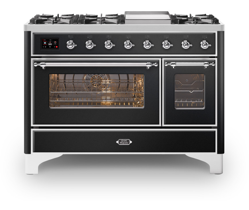 Ilve M12FDNE3/BK fornuis - zwart - 120 cm. breed