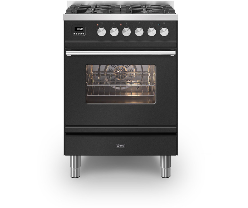 Ilve P06WE3/MG fornuis mat grafiet - 60 cm. breed