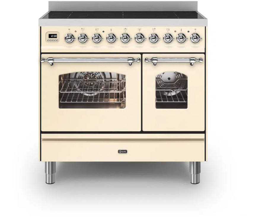 Ilve PDI096NE3/AWP fornuis inductie - chroom